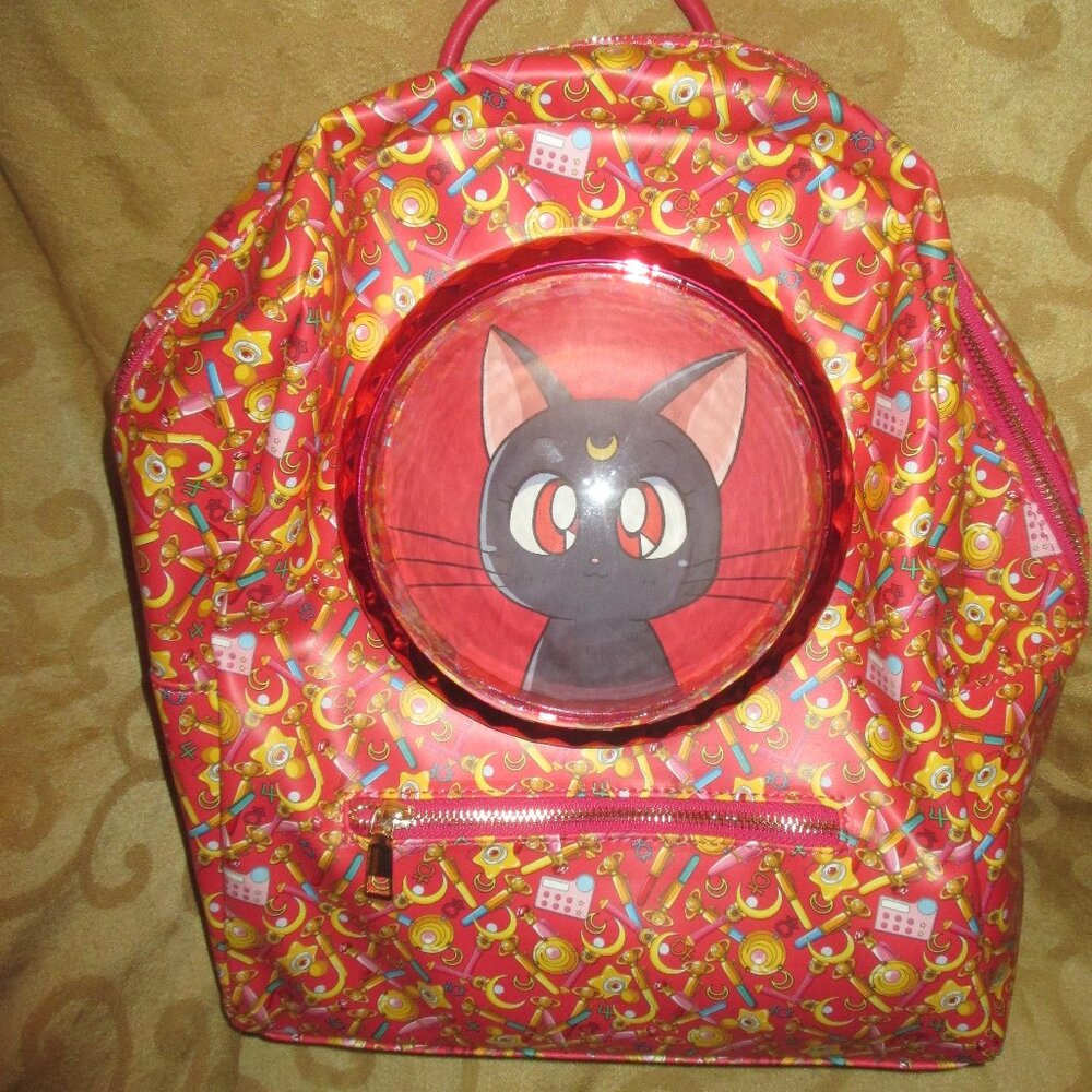 Sailor Moon Luna Cat Bubble Window Full Size Backpack NEW WITH TAGS